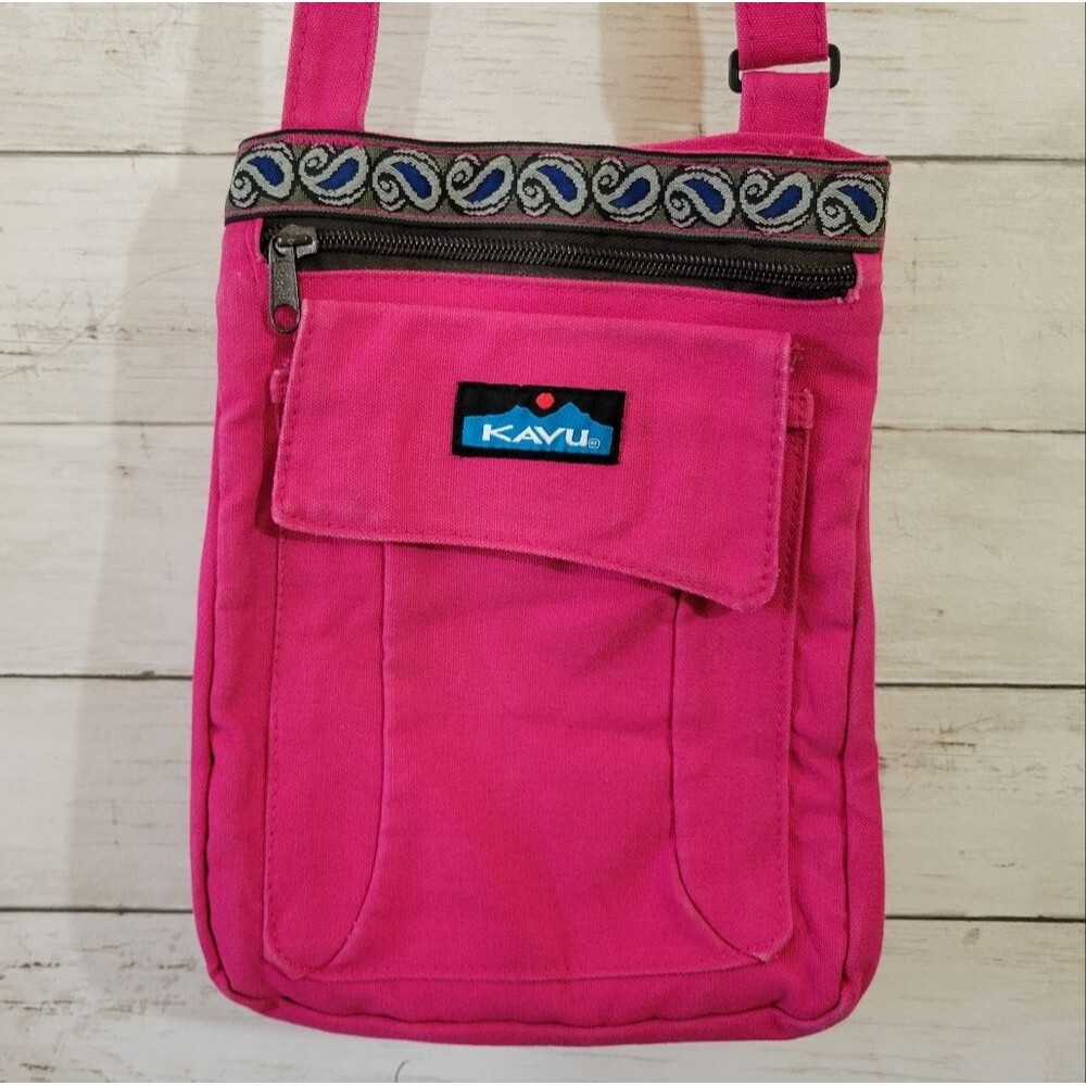KAVU Keeper Crossbody Bag Pink Hands Free Purse - Picture 2 of 13